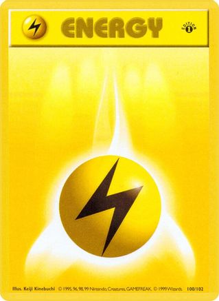 Lightning Energy 100 - Base Set Shadowless 1st Edition