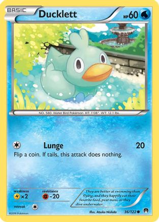 Ducklett 36/122 - XY BREAKpoint Reverse Holofoil