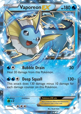 Vaporeon-EX 24/83 - Generations Holofoil – PokeRand