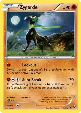 Zygarde (52) 52/124 - XY Fates Collide Reverse Holofoil