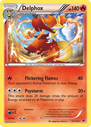 Delphox 13/124 - XY Fates Collide Reverse Holofoil