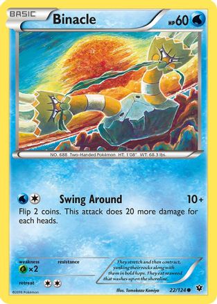 Binacle 22/124 - XY Fates Collide Reverse Holofoil
