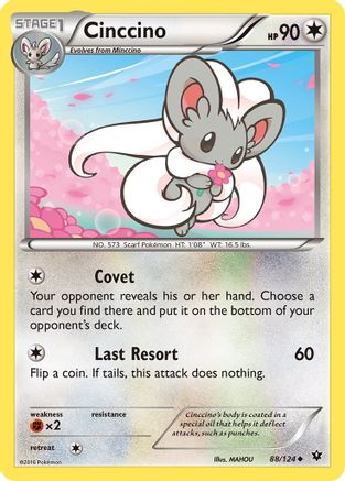Cinccino (88) 88/124 - XY Fates Collide Reverse Holofoil