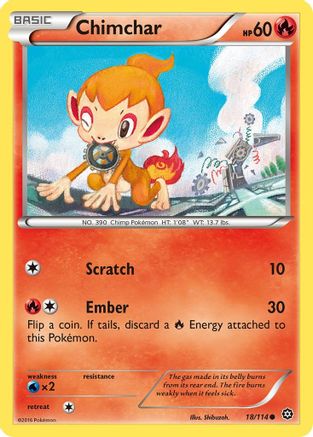 Chimchar 18/114 - XY Steam Siege Reverse Holofoil