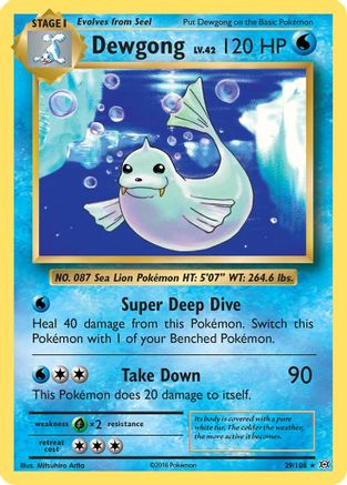 Dewgong 29/108 - XY Evolutions Reverse Holofoil