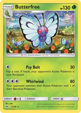 Butterfree 3/149 - SM Base Set