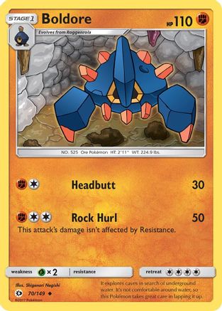 Boldore 70/149 - SM Base Set Reverse Holofoil