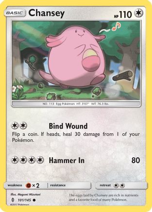 Chansey 101/145 - SM Guardians Rising Reverse Holofoil