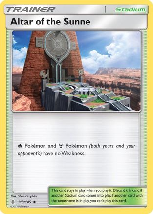 Altar of the Sunne 118/145 - SM Guardians Rising Reverse Holofoil