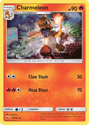 Charmeleon 19/147 - SM Burning Shadows