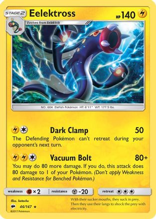 Eelektross 46/147 - SM Burning Shadows Reverse Holofoil
