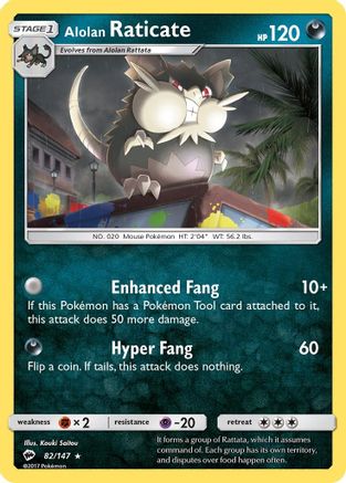 Alolan Raticate 82/147 - SM Burning Shadows
