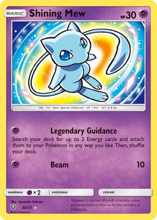 Shining Mew 40/73 - Shining Legends Holofoil