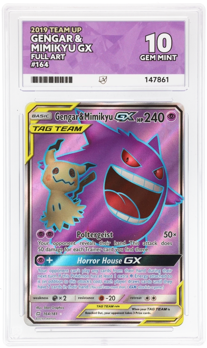 ACE 10 - Gengar & Mimikyu GX - 164/181 - Team Up - Pokemon – PokeRand