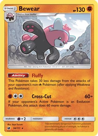 Bewear 56/111 - SM Crimson Invasion Reverse Holofoil