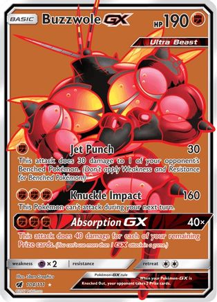 Buzzwole GX (Full Art) 104/111 - SM Crimson Invasion Holofoil