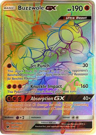 Buzzwole GX (Secret) 115/111 - SM Crimson Invasion Holofoil
