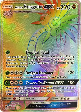 Alolan Exeggutor GX (Secret) 118/111 - SM Crimson Invasion Holofoil