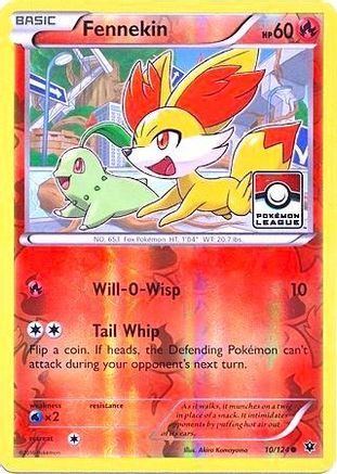 Fennekin - 10/124 (Pokemon League) 10 - League & Championship Cards Reverse Holofoil