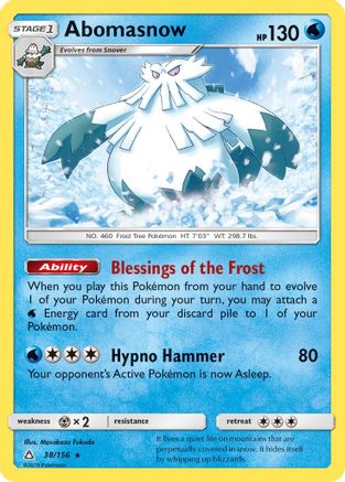 Abomasnow 38/156 - SM Ultra Prism Reverse Holofoil