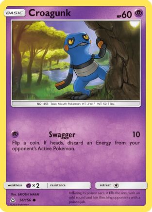 Croagunk 56/156 - SM Ultra Prism Reverse Holofoil