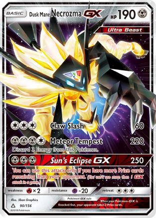 Dusk Mane Necrozma GX 90/156 - SM Ultra Prism Holofoil
