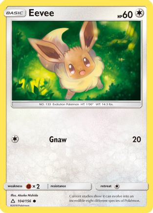 Eevee (104) 104/156 - SM Ultra Prism Reverse Holofoil