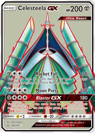 Celesteela GX (Full Art) 144/156 - SM Ultra Prism Holofoil