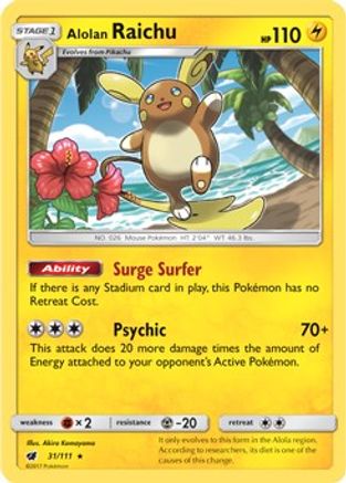 Alolan Raichu - 31/111 (SM Crimson Invasion) 31 - Deck Exclusives