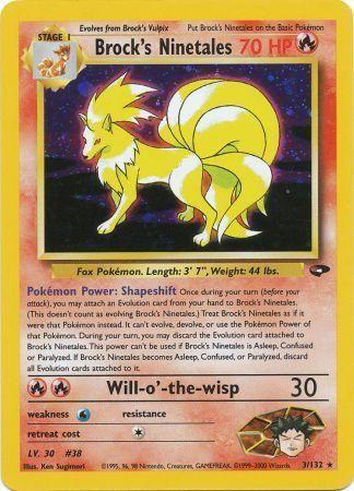 Brock's Ninetales 3/132 - Gym Challenge Unlimited Holofoil