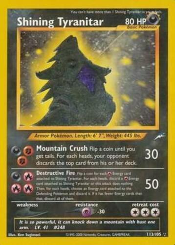 Shining Tyranitar 113/105 - Neo Destiny Unlimited Holofoil