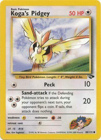 Koga's Pidgey 80/132 - Gym Challenge Unlimited