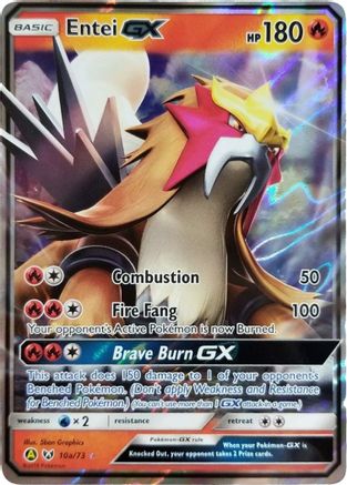 Entei-GX 10a/73 - Shining Legends Holofoil