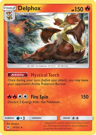 Delphox 17/131 - SM Forbidden Light Reverse Holofoil