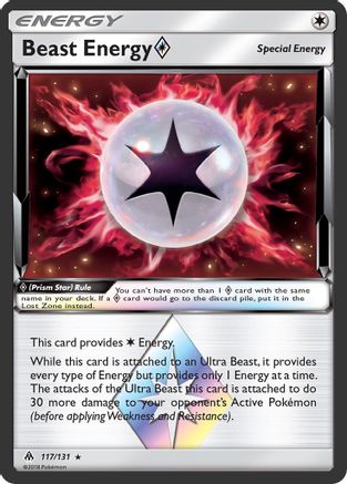Beast Energy Prism Star 117/131 - SM Forbidden Light Holofoil