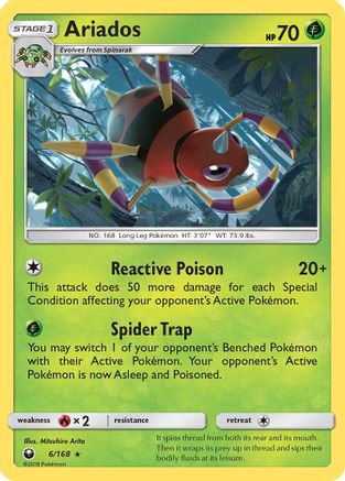 Ariados 6/168 - SM Celestial Storm Reverse Holofoil