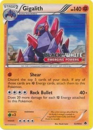 Gigalith - 53/98 (Prerelease) 53 - Black and White Promos Holofoil