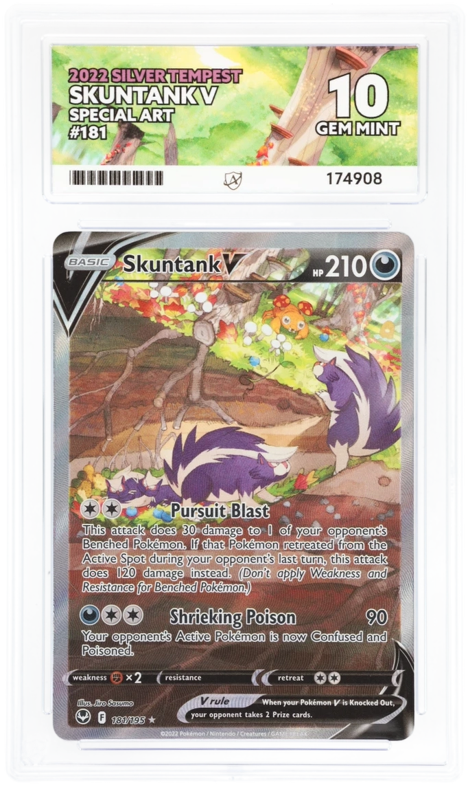 ACE 10 - Skuntank V - 181/195 - Special Art - Silver Tempest - Pokemon