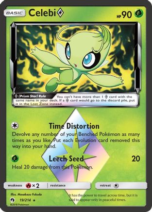Celebi Prism Star 19/214 - SM Lost Thunder Holofoil