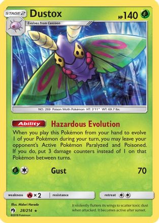 Dustox 28/214 - SM Lost Thunder Reverse Holofoil