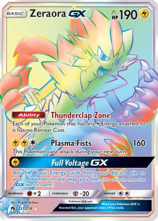 Zeraora GX (Secret) 221/214 - SM Lost Thunder Holofoil