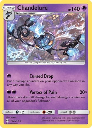 Chandelure 103/214 - SM Lost Thunder Reverse Holofoil