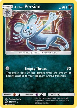 Alolan Persian 119/214 - SM Lost Thunder
