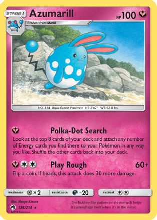 Azumarill 136/214 - SM Lost Thunder Reverse Holofoil