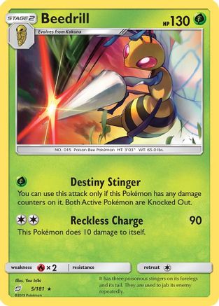 Beedrill 5/181 - SM Team Up Reverse Holofoil