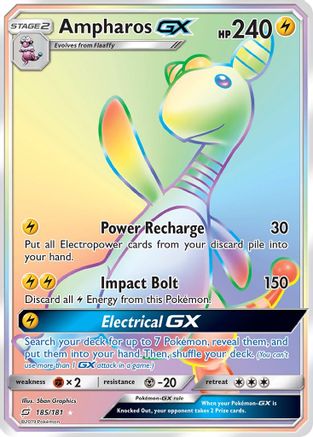 Ampharos GX (Secret) 185/181 - SM Team Up Holofoil