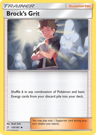 Brock's Grit 135/181 - SM Team Up Reverse Holofoil