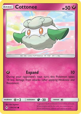 Cottonee 139/214 - SM Unbroken Bonds Reverse Holofoil