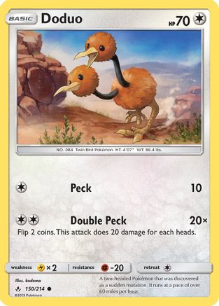 Doduo 150/214 - SM Unbroken Bonds