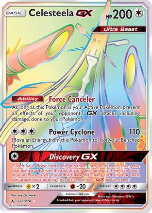 Celesteela GX (Secret) 228/214 - SM Unbroken Bonds Holofoil